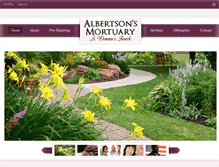 Tablet Screenshot of albertsonsmortuary.com